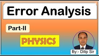 Error analysis Part 2