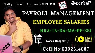 Employee Payroll Management(HRA-TA-DA-MA) in Tally Prime