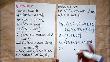 Exercise on Enumeration method of Describing Sets - Set Theory