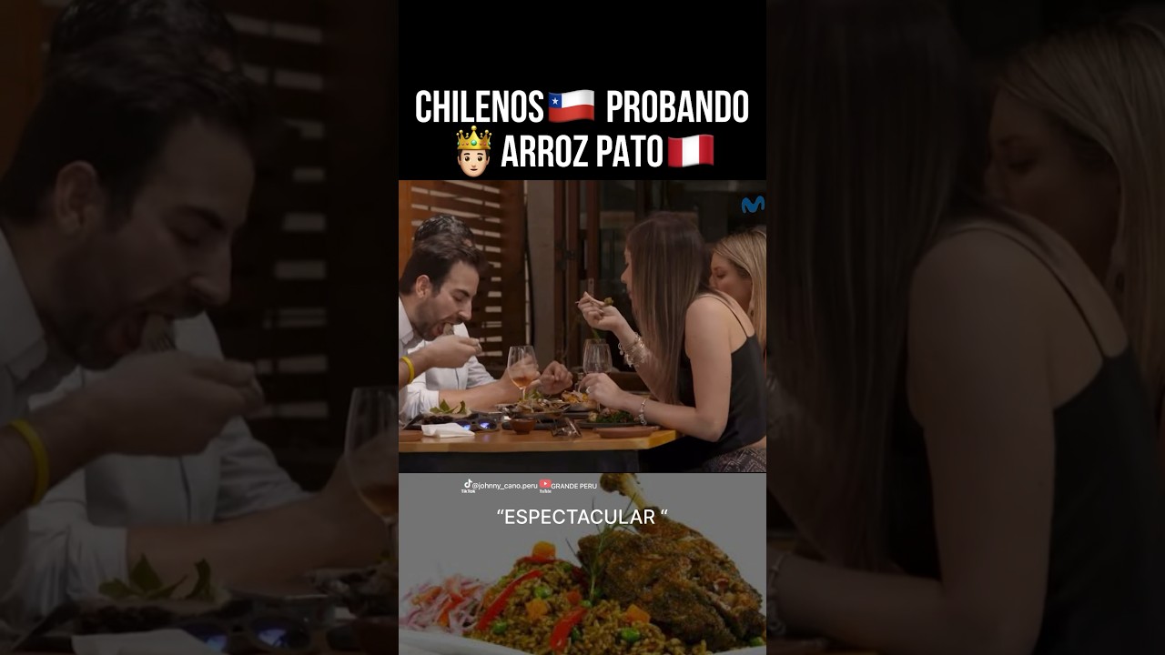 CHILENOS 🇨🇱 PROBANDO ARROZ CON PATO 🇵🇪 COMIDA PERUANA GASTRONOMIA