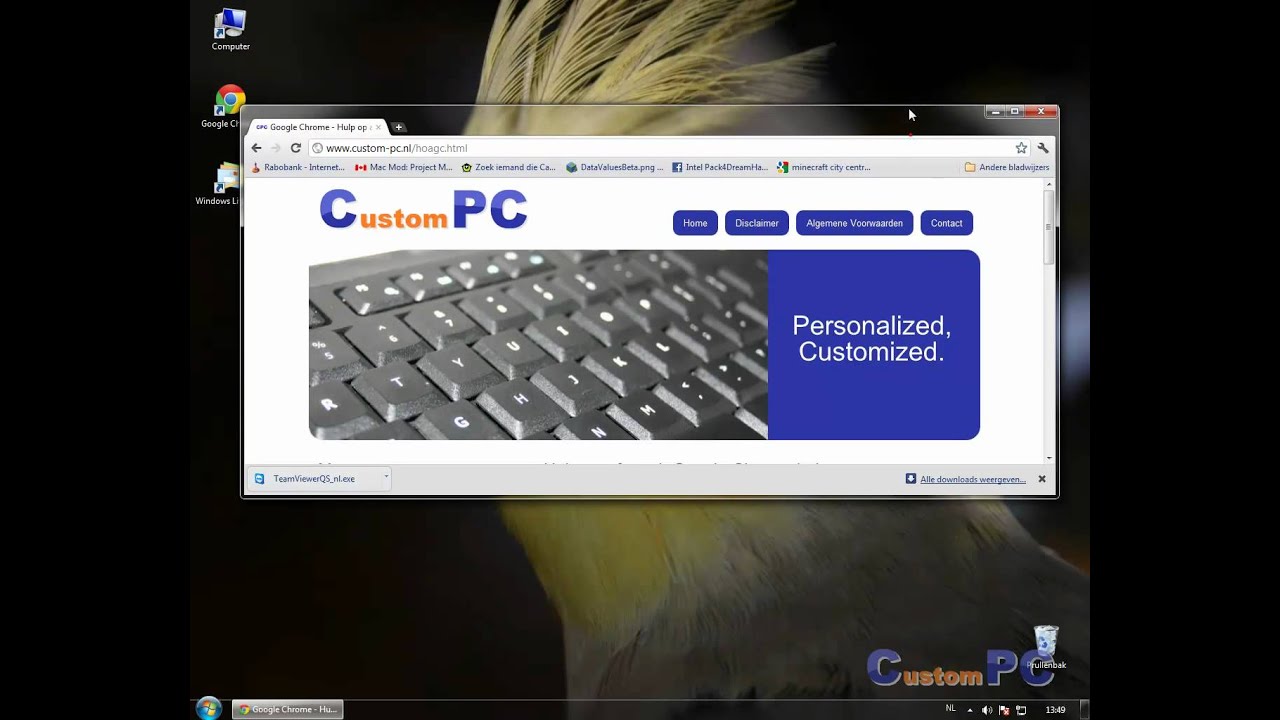 Custom PC - Hulp op Afstand - Google Chrome - Hulp