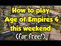 How you can play Age of Empires 4 this weekend (for free!)