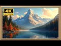 Autumn Mountain Lake Feng Shui Art | Vintage Frame TV Display for Balance &amp; Energy [4K UHD]