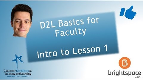 OCU D2L Basics Lesson 1 Intro