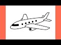 How to draw an airplane step by step  drawing plane easy
