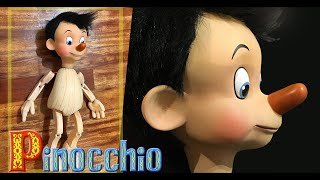 Pinocchio, Making of, Disney, head sculpt and paint, puppet no2, commission from Spain, no edit