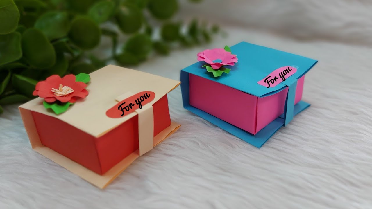 DIY Gift Box Ideas / How To Make A Paper Gift Box/Gift Box Making At ...