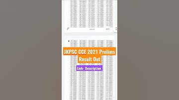 JKPSC Combined Competitive Result 2021 – Prelims Result Released