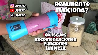 Tutorial LICUADORA PORTATIL TODO lo que DEBES SABER (FUNCIONA? La puedes MOJAR? Como la USO?)