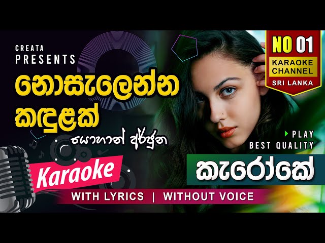 Nosalenna Kandulak Dasin (නොසැලෙන්න කඳුළක්) | Karaoke | Without Voice class=