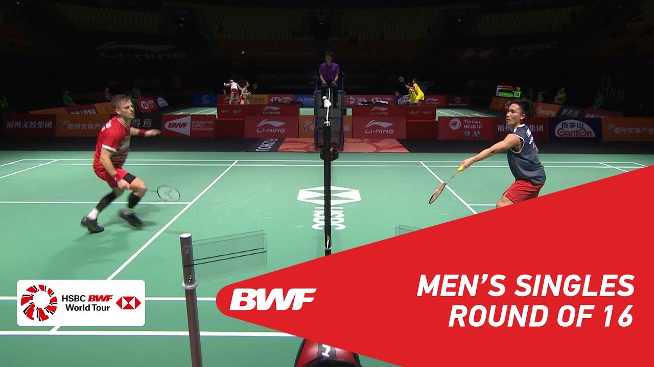 R16 | MS | Kento MOMOTA (JPN) [1] vs Hans-Kristian Solberg VITTINGHUS (DEN) | BWF 2018