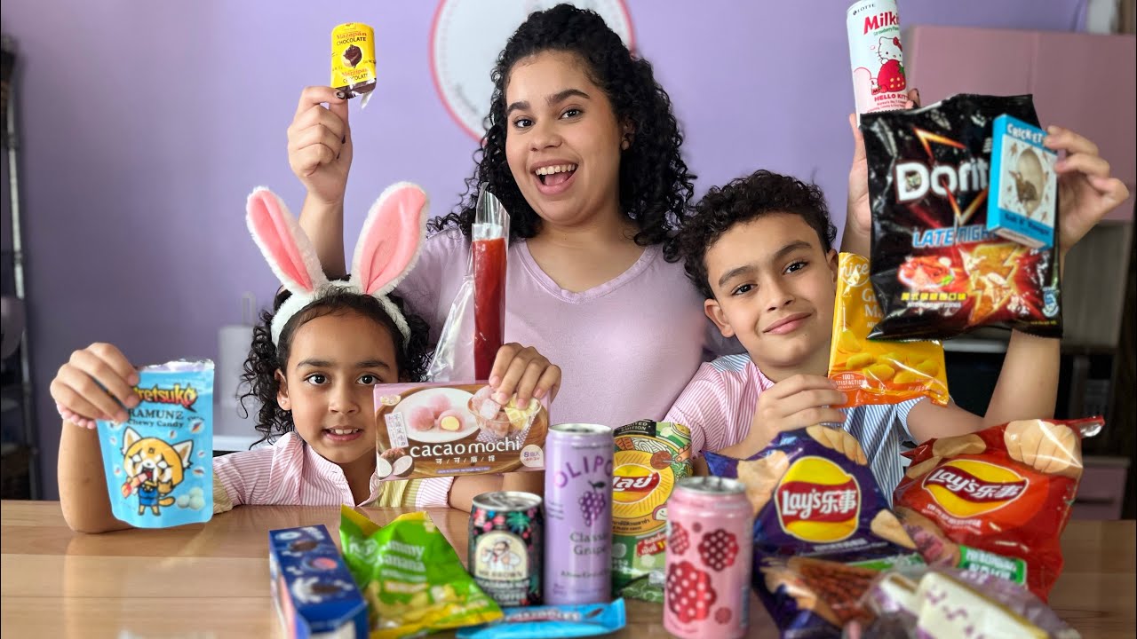 Snacks Raros Especial de Pascuas| probando snacks raros junto a Jaycob y Nahia 🐰💖👀 ...