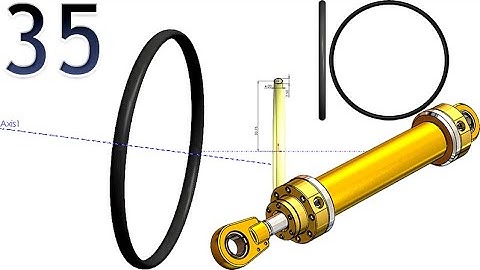 35-Project 44| Hydraulic Cylinder | SolidWorks Tutorial : sealing 4 - for wiper disk