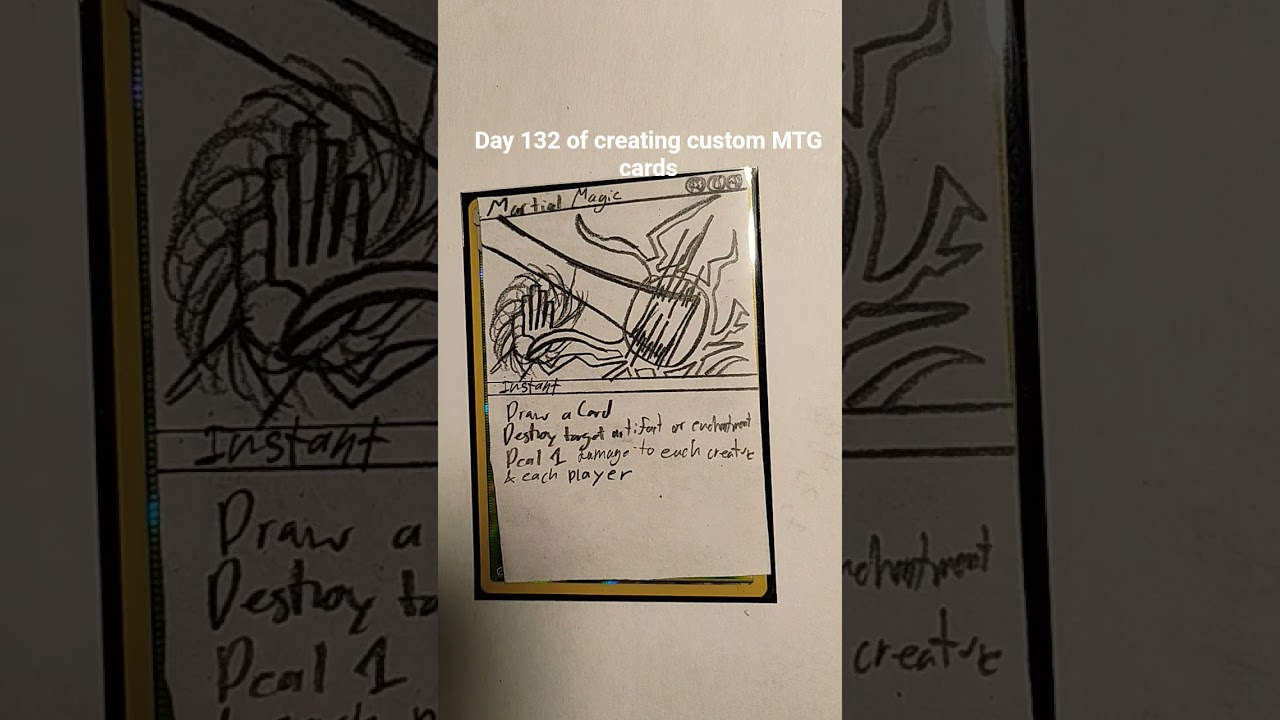 Day 132 of creating custom MTG cards #mtgnt #collectiblecardgame #drawing -  YouTube