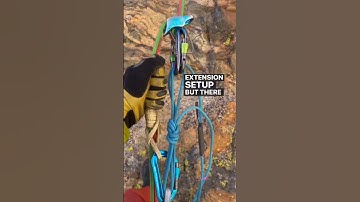 we have a seemingly normal rappel extension setup but there are a few subtle  variations