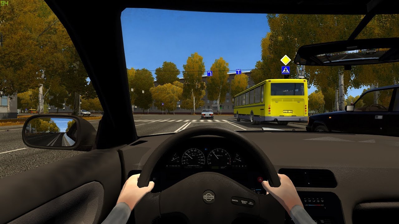 Nissan city car driving