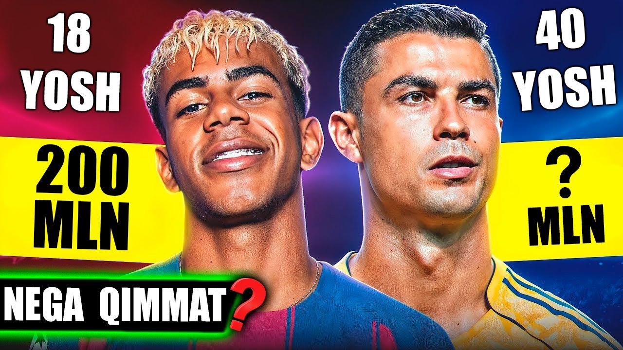 16 yoshdan 40 yoshgacha: Har bir yoshdagi ENG QIMMAT futbolchi 😱 (Hamma yoshlar!)