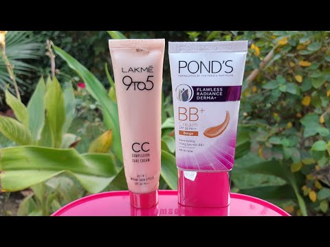 Lakme 9to5 cc cream vs ponds flawless radiance derma BB cream review, BB cream in india, cc cream