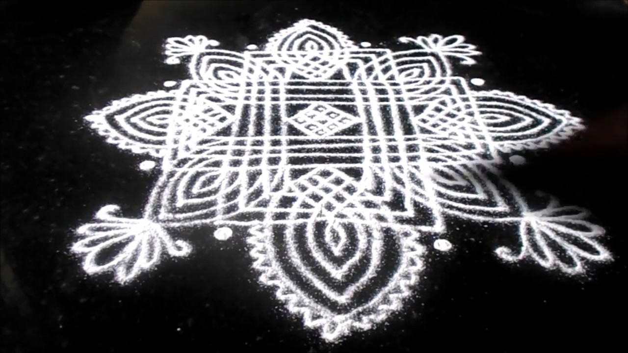 Pongal kolam designs Rangoli lines muggulu Sudha Balaji YouTube