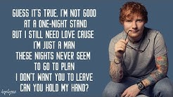 Ed Sheeran - Stay With Me (Lyrics)  - Durasi: 2:54. 