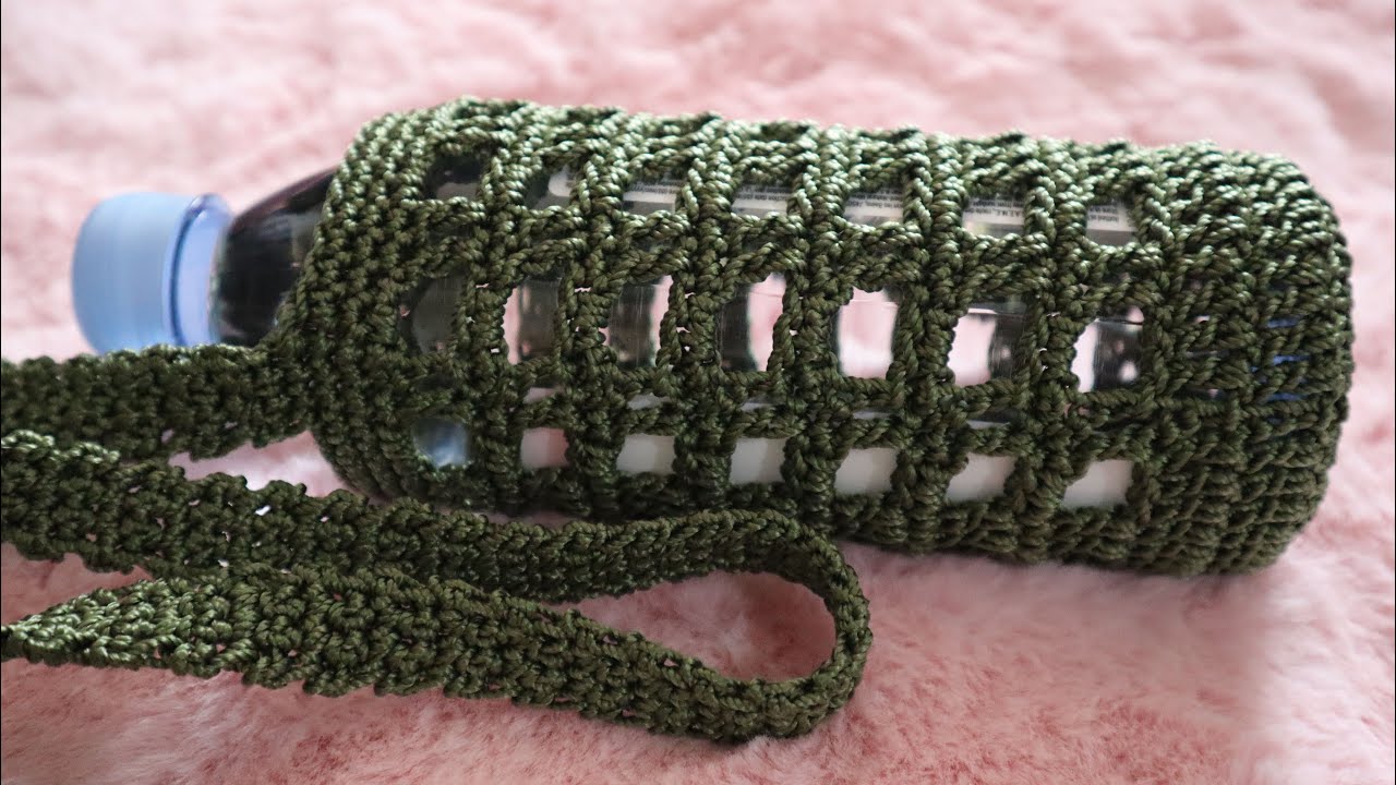 How to crochet a water bottle holder #bottleholder #crochettutorial # ...