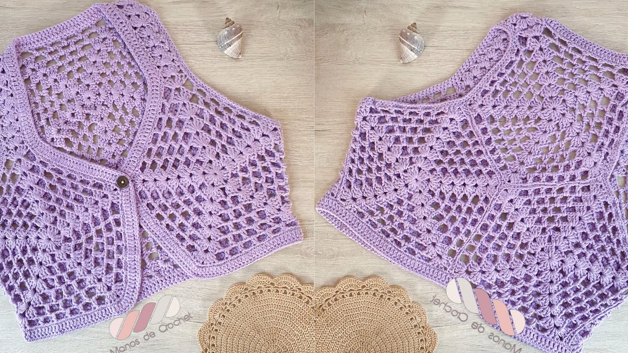 Chaleco a crochet FÁCIL y RÁPIDO con solo un ovillo de 100gr