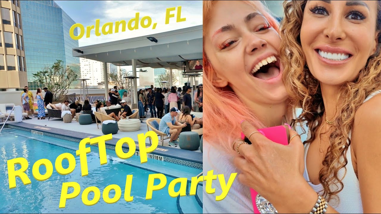 Rooftop Pool Party Bar at Grand Bohemian Hotel Orlando FL March 22, 2025