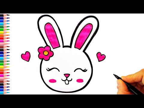 ÇOK KOLAY!!! SEVİMLİ TAVŞAN ÇİZİMİ - KOLAY ÇİZİMLER- KOLAY TAVŞAN ÇİZİLİŞİ - Drawing Bunny Easy