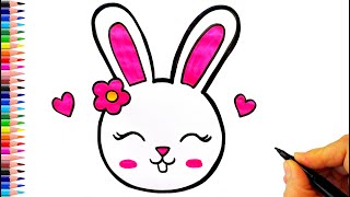 ÇOK KOLAY!!! SEVİMLİ TAVŞAN ÇİZİMİ - KOLAY ÇİZİMLER- KOLAY TAVŞAN ÇİZİLİŞİ - Drawing Bunny Easy