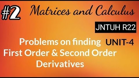Problems on finding 1st order and 2nd order | #jntuh R22 | MC Unit-4 @discoverKnowledgewithAnu