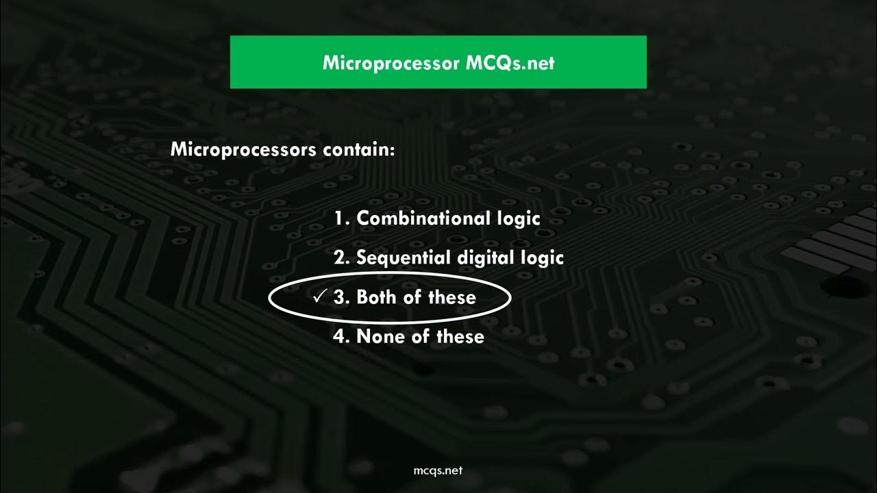 Microprocessor MCQs Part 1 Multiple Choice Questions on
