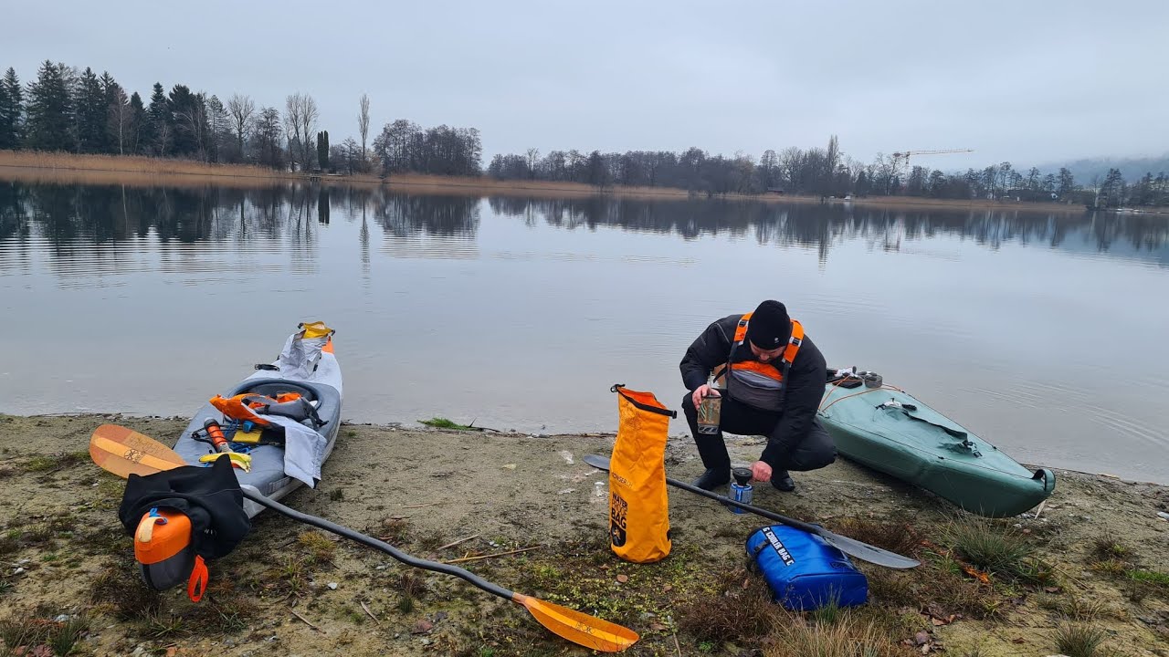 Paddeltour im Winter auf dem Hallwilersee mit dem Tribord X900 und dem Itiwit X500