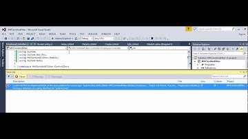 MVC - How to fix error - Could not find an implementation of the query pattern for source type 
