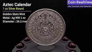 Information Aztec Calendar 1 oz Silver Round | Slow Motion | Stunning 4K Details Update