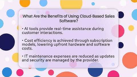 What Are the Benefits of Using Cloud-Based Sales Software? | Sales Saas Breakdown News