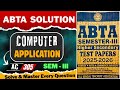 ABTA Computer Application Solution | Class 12 3rd Semester | AC 305 | HS 2025-2026 | ABTA Test Paper