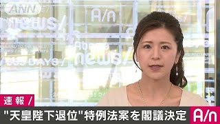 天皇陛下の退位に関する特例法案を政府が閣議決定(17/05/19)