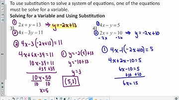 Algebra Lesson 6 2 Solving Systems by Substitution