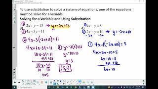 Algebra Lesson 6 2 Solving Systems by Substitution