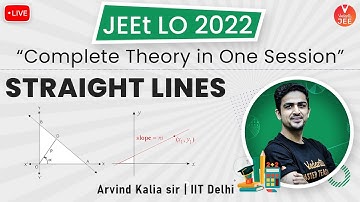 Straight Lines Class 11🔥 [Complete Theory in One Session💥] | JEE Main 2022 (JEE Maths) |Vedantu JEE✌
