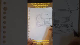 menggambar truk giga modif tanpa bak #shorts #trending #viral #subscribe #video #menggambar #truck