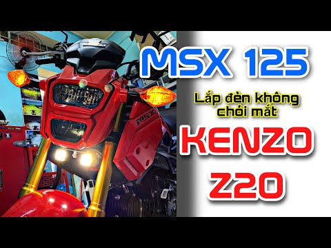 Video HONDA MSX 125 | trang bị đèn trợ sáng mini cầu KENZO... - youtube