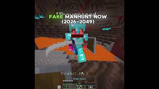 Fake Manhunt Now VS Real Manhunt Then 💀#minecraftshorts