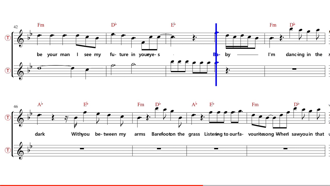 perfect Bb Tenor/Soprano Sax Sheet Music [ Ed Sheeran ] YouTube