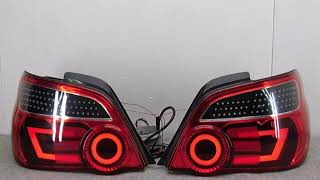 シーケンシャルウインカー内蔵 GDBインプレッサ 涙目 C D E オリジナルリングデザイン アクリル加工 フルLED テールランプ シーケンシャルウインカー内蔵 GDBインプレッサ 涙目 C D E オリジナルリングデザイン アクリル加工 フルLED テールランプ