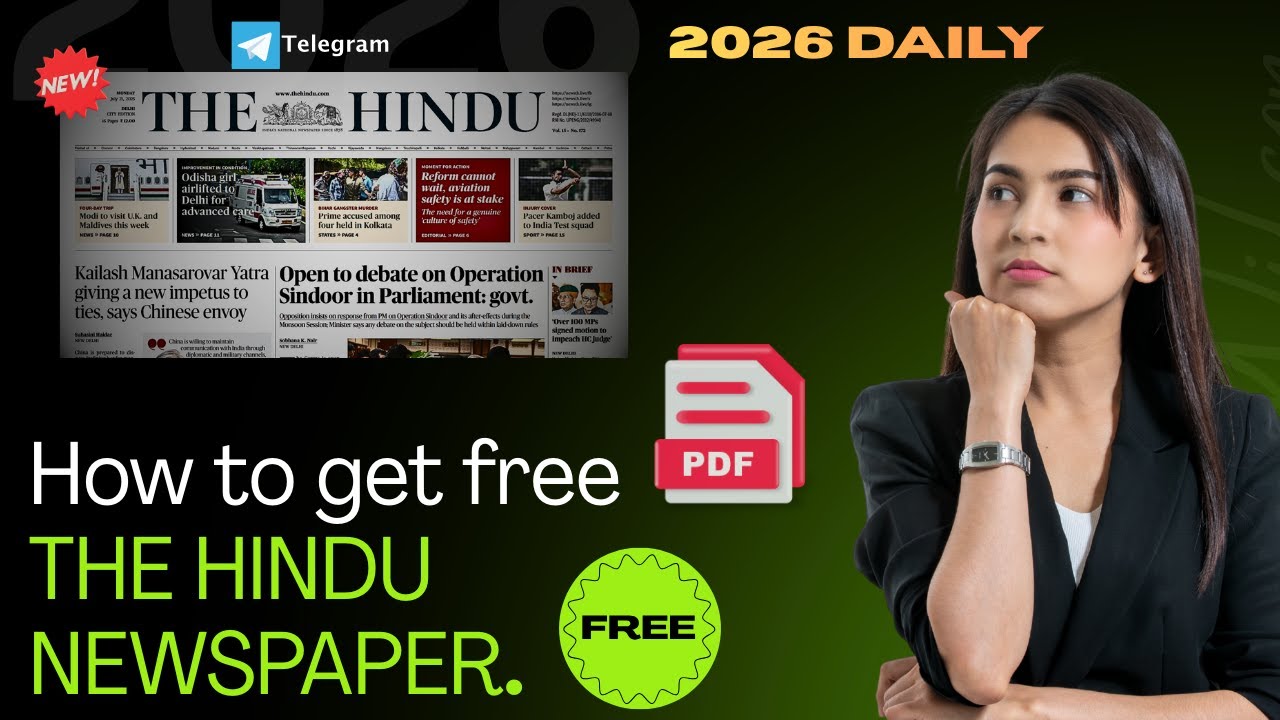 How to access PDF version of "THE HINDU" & Indian express Newspaper for free