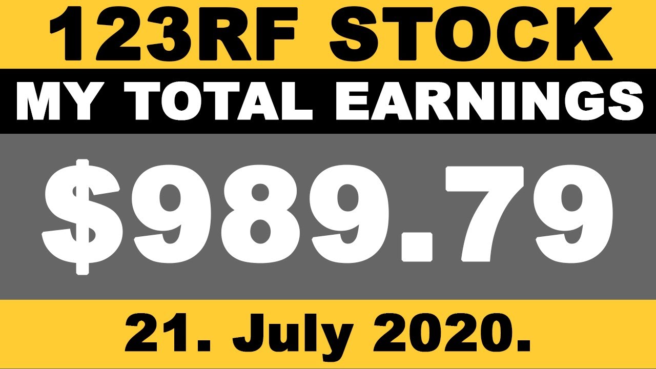 Update New 123RF Stock My Total Earnings 21. July 2020.