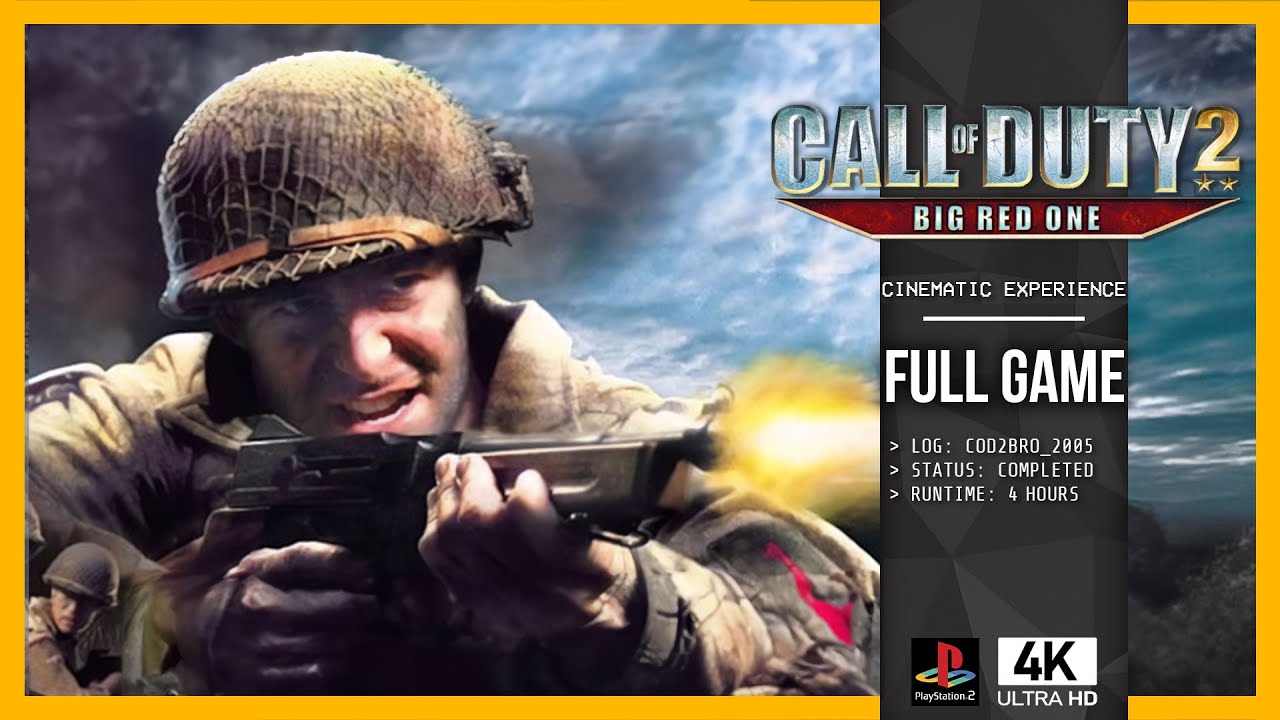 Call of Duty 2: Big Red One (PS2) | Full Game in 4K (No Commentary ...