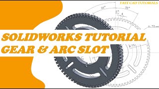 How to make a GEAR with CIRCULAR/LINEAR SLOT in Solidworks | CAD Tutorial for Circular Pattern