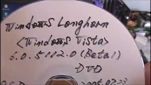 Windows Longhorn "Build 5112 Beta 1" to a test installing.